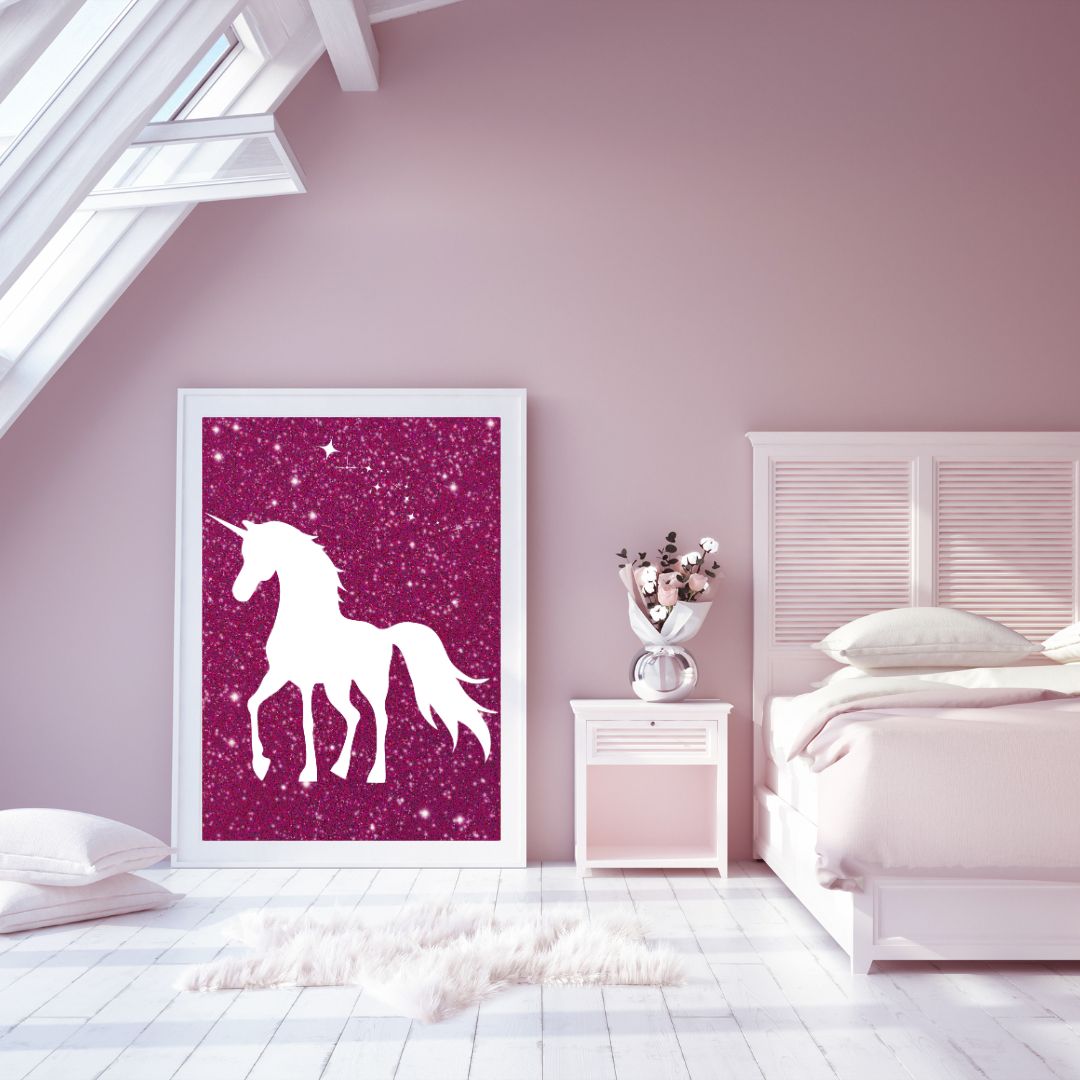 Glitter Eenhoorn Donker Roze 1 - Unicorn Collection - DIGITALE DOWNLOAD