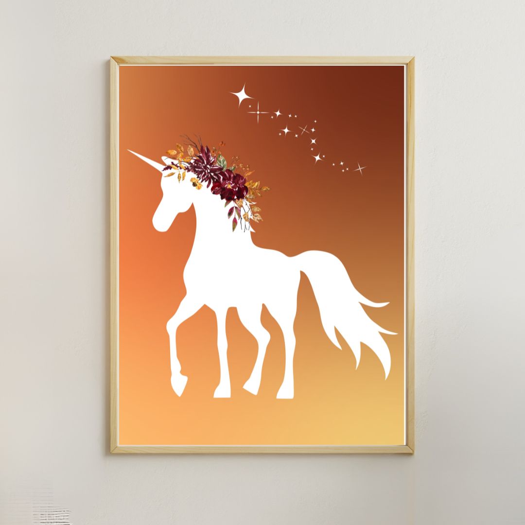Sunset Bloom Unicorn 1 - Unicorn Collection - DIGITALE DOWNLOAD