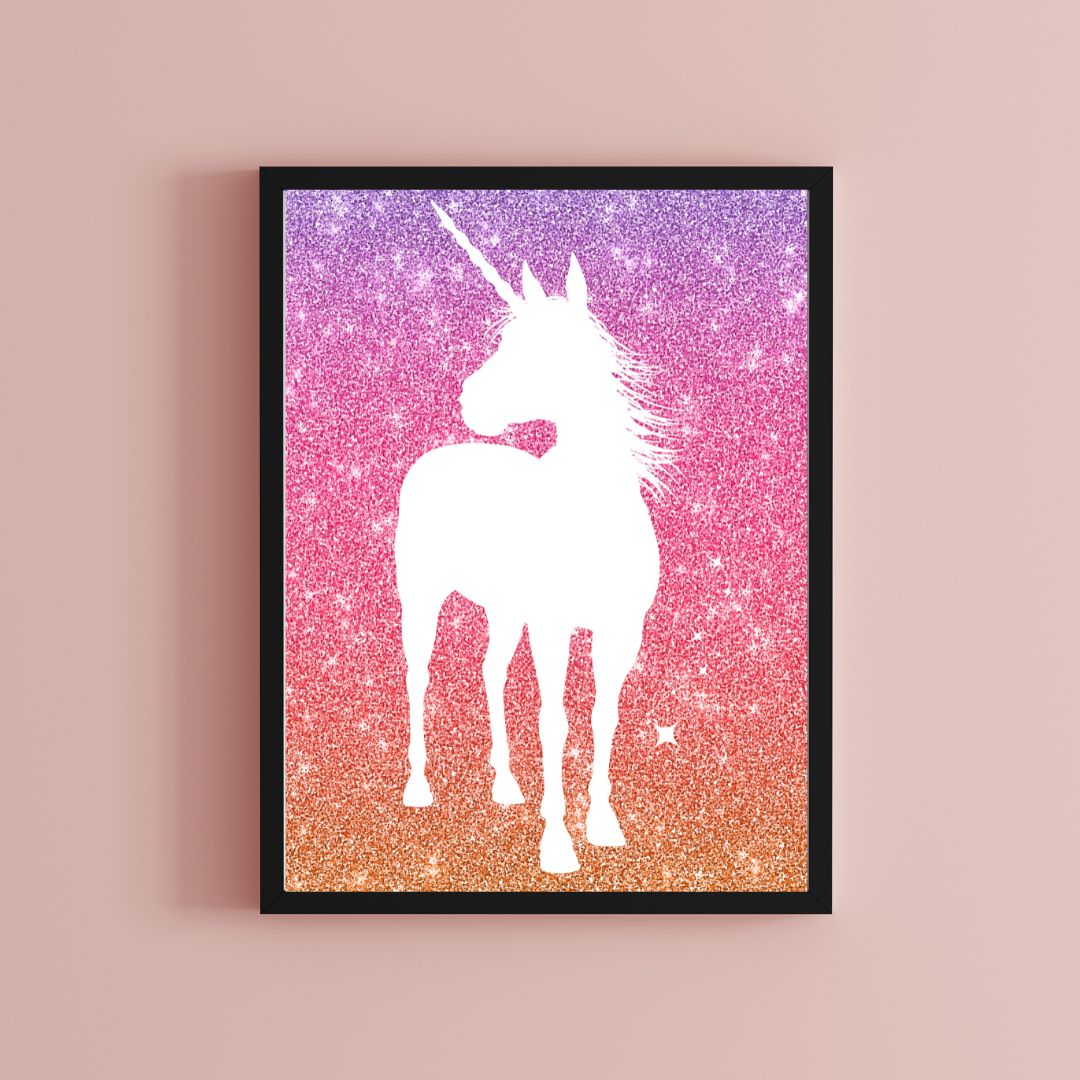 Glitter Eenhoorn Roze 2 - Unicorn Collection - DIGITALE DOWNLOAD